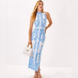 Lilly Pulitzer Wellington Blue and White Maxi Dress